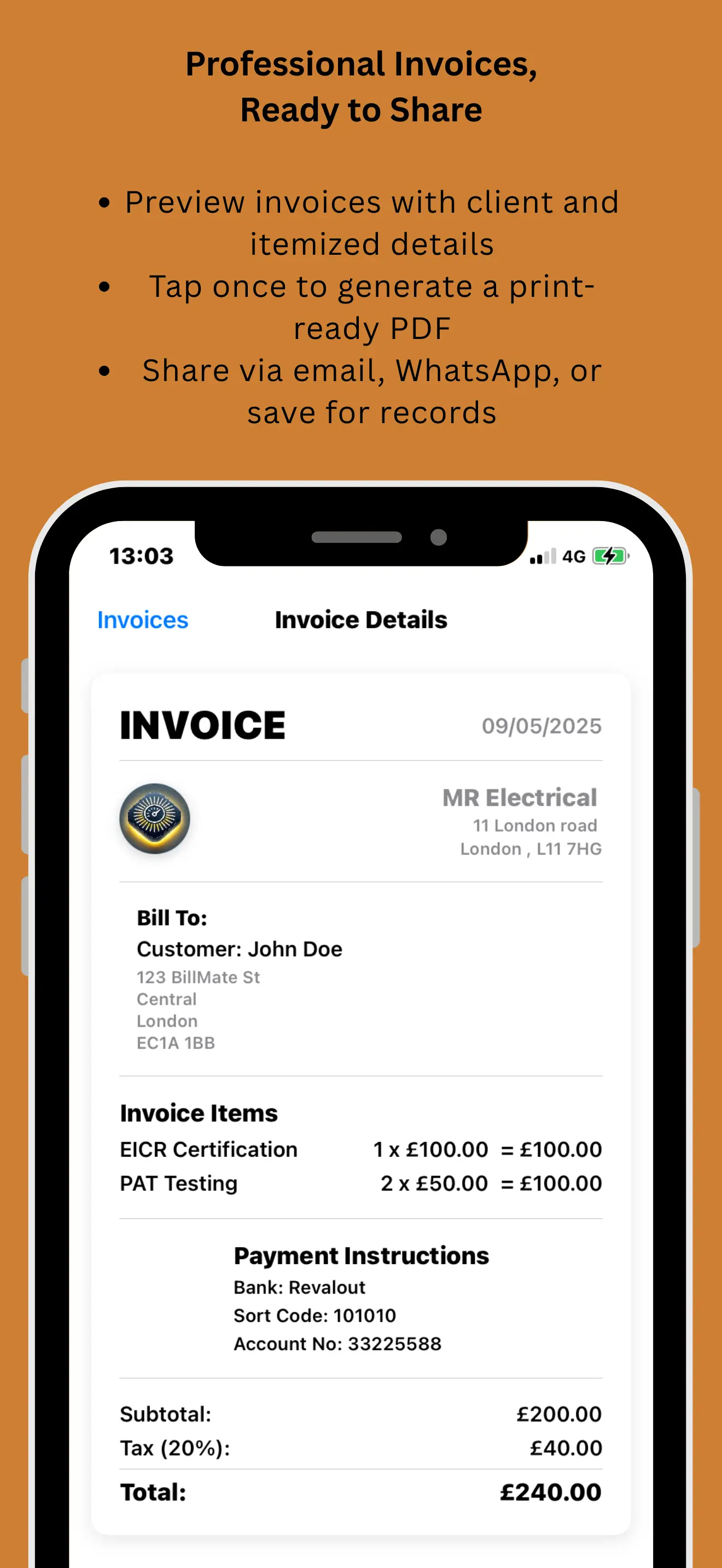 Professional Invoice