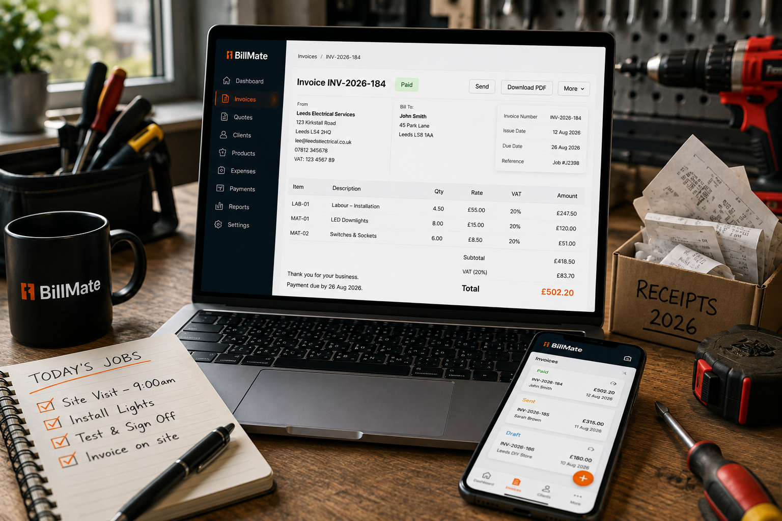 Self-Employed Contractor case study — From Shoe-Box Receipts To Clean Records