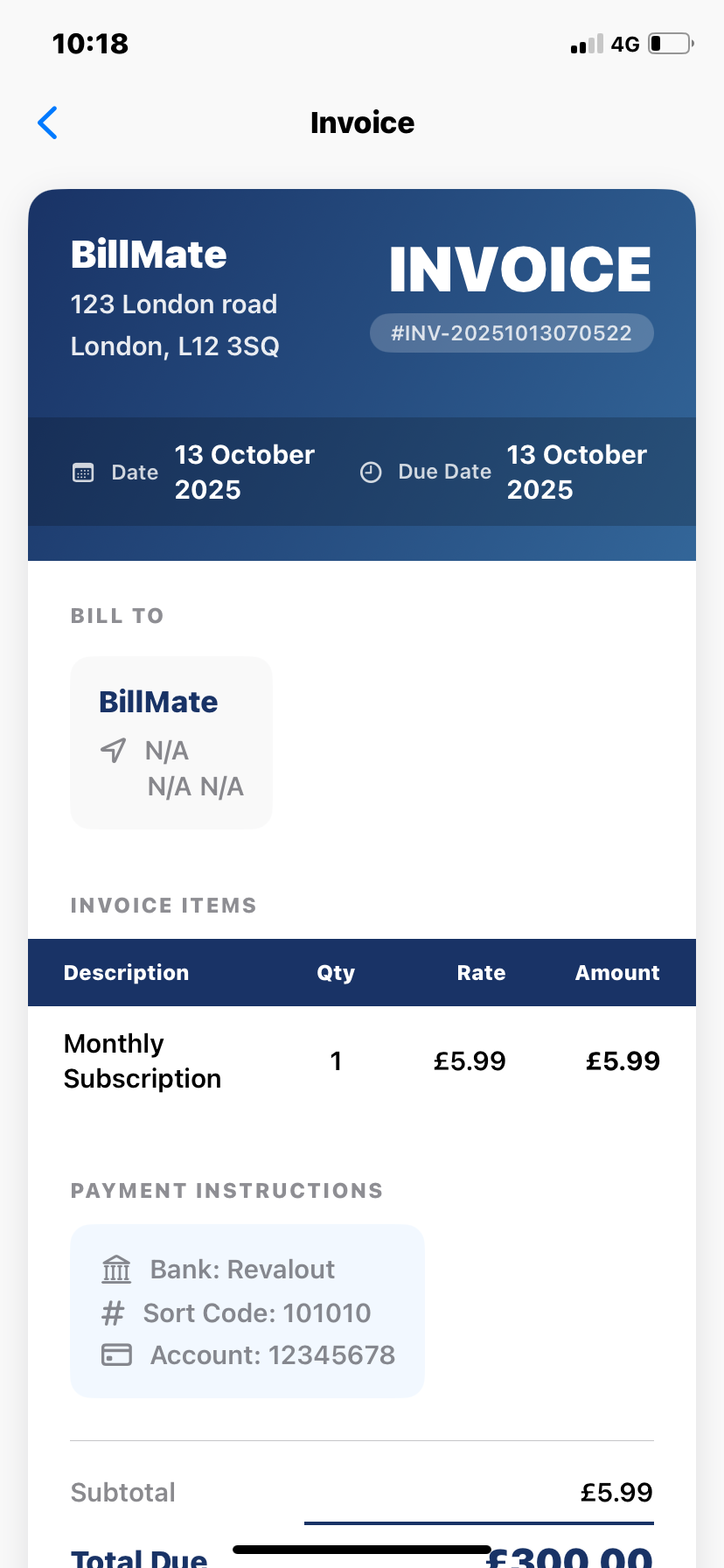 Invoice Sharing